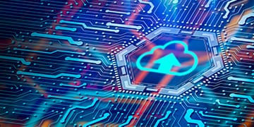 Cloud Service Provider - Cloud Icon on Futuristic Background