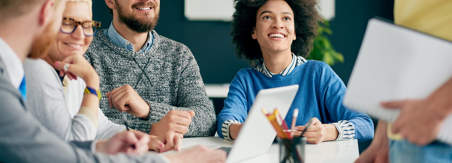 Inventory Assurance - Office workers as desk collaborating